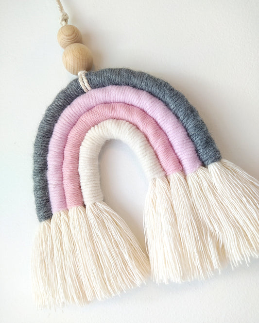 Sateenkaari M - pinkki-valkoinen-harmaa