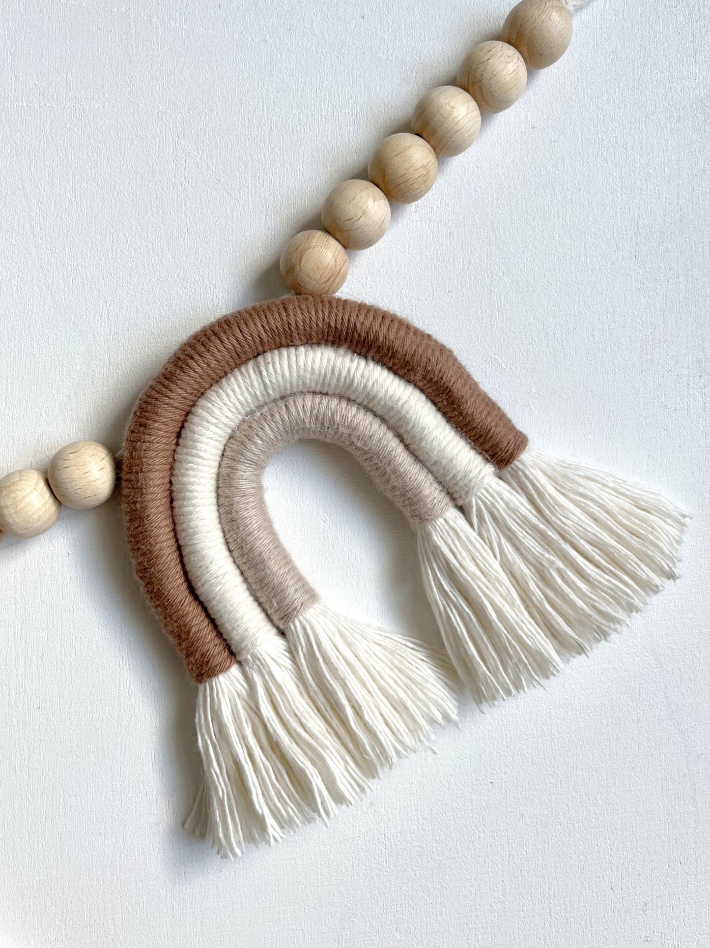Sateenkaari viiri beige ruskea - Toukola Design