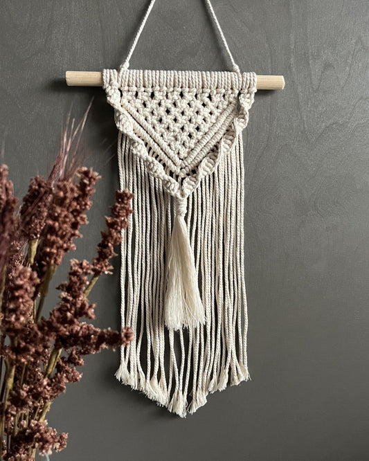 Makramee luonnonvalkoinen - Toukola Design